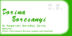 dorina borcsanyi business card