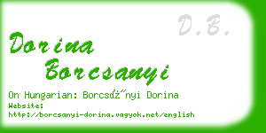dorina borcsanyi business card